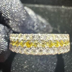 14k white gold natural diamond ring